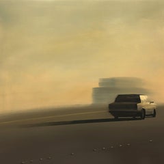 California Road Chronicles #75, Painting, Oil on Wood Panel