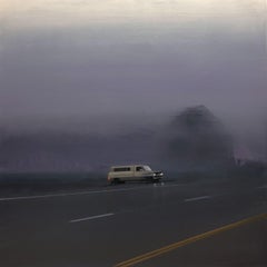 California Road Chronicles #77, Painting, Oil on Wood Panel