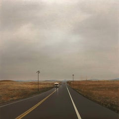 California Road Chronicles #78, Painting, Oil on Wood Panel