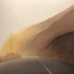 California Road Chronicles #79, Painting, Oil on Wood Panel