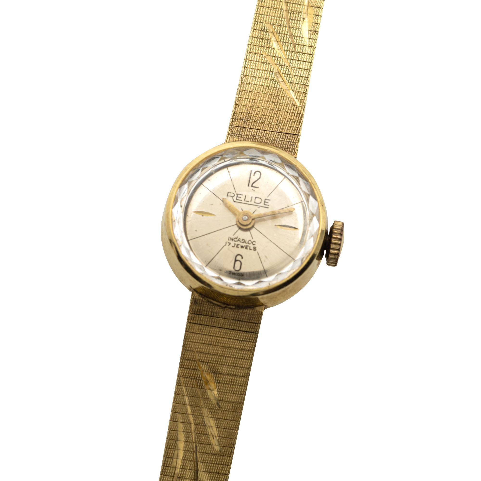 Women's or Men's Relude Yellow Gold Wristwatch with Bracelet