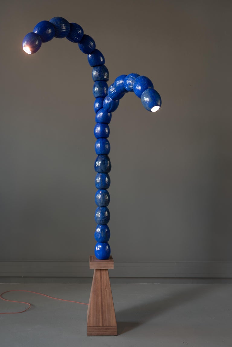 REM Atelier Curved Totem Blue For Sale at 1stDibs