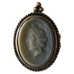 Remade Extasia Glass Intaglio Cameo Adjustable Ring