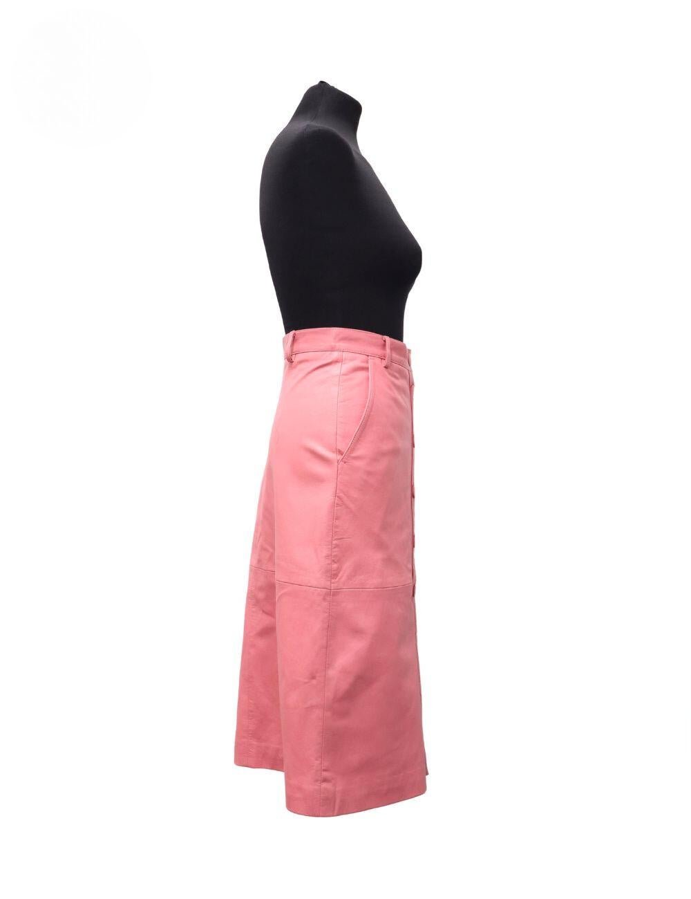 Remain Birger Christensen Bellis Leather A-Line Skirt Size EU 34 In Excellent Condition For Sale In Amman, JO