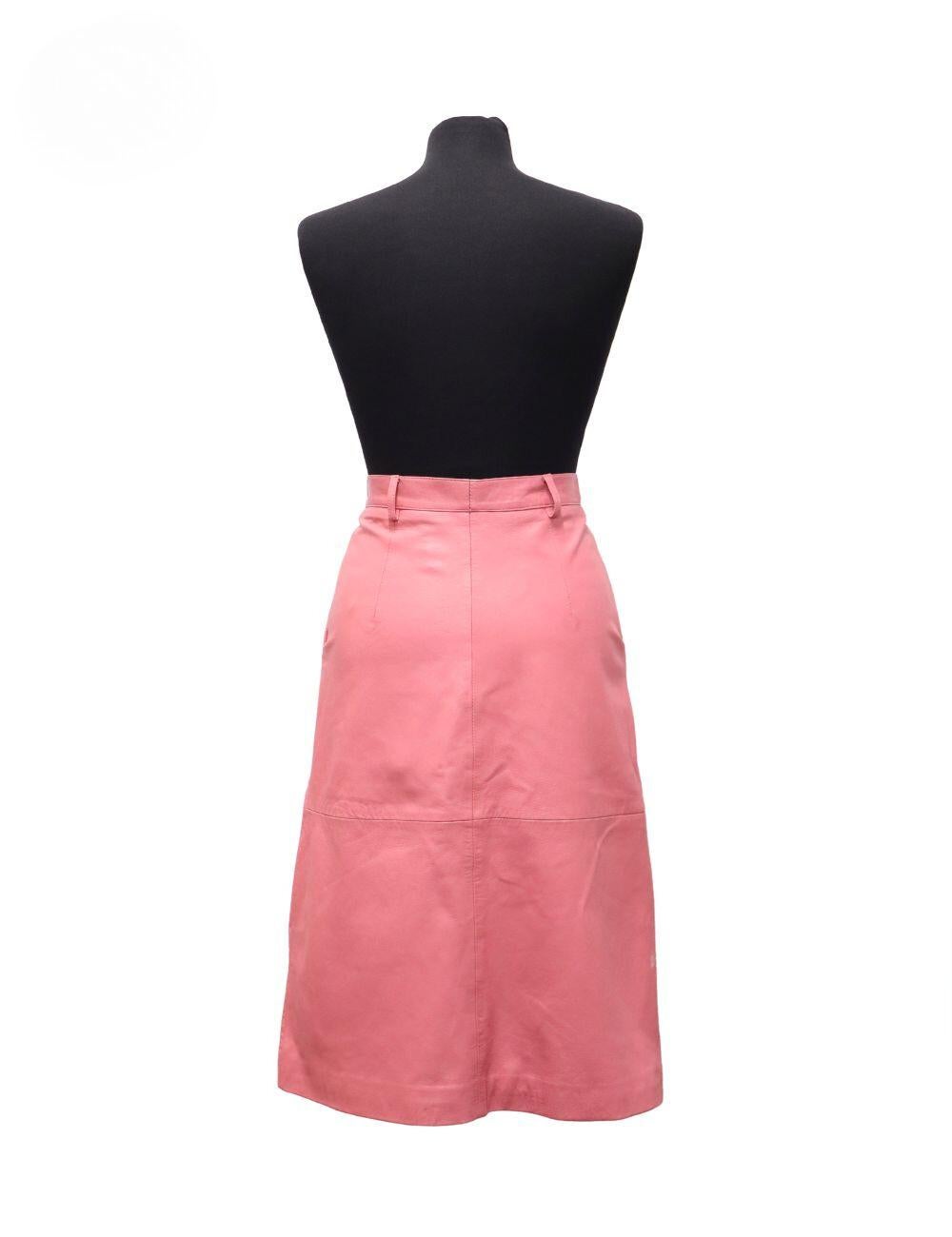 Women's Remain Birger Christensen Bellis Leather A-Line Skirt Size EU 34 For Sale