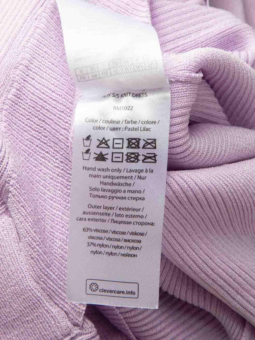 Women's Remain Birger Christensen Purple Rib Knit Joy Dress Size S