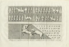 Remaining Figures of Wall D with Lion and Bull, Persepolis, 1780