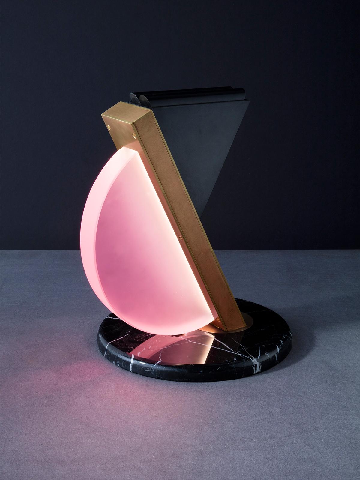 Remains Lighting in acciaio annerito e marmo in collaborazione con Bianco Light In condizioni Nuovo in vendita a Brooklyn, NY