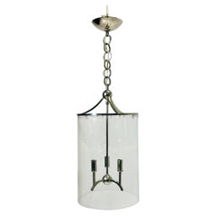 Remains Lighting "Minerva" Lanterne d'éclairage en nickel poli et verre, USA 2018