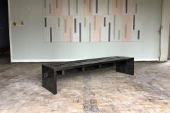 Remanso Bench in Brazilian Carbonized Solid Wood