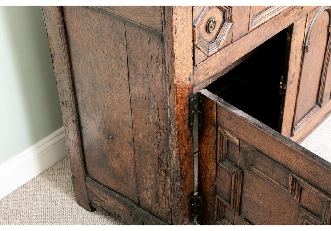 Remarkable 18th C. Jacobean Style Oak Server Cabinet  7