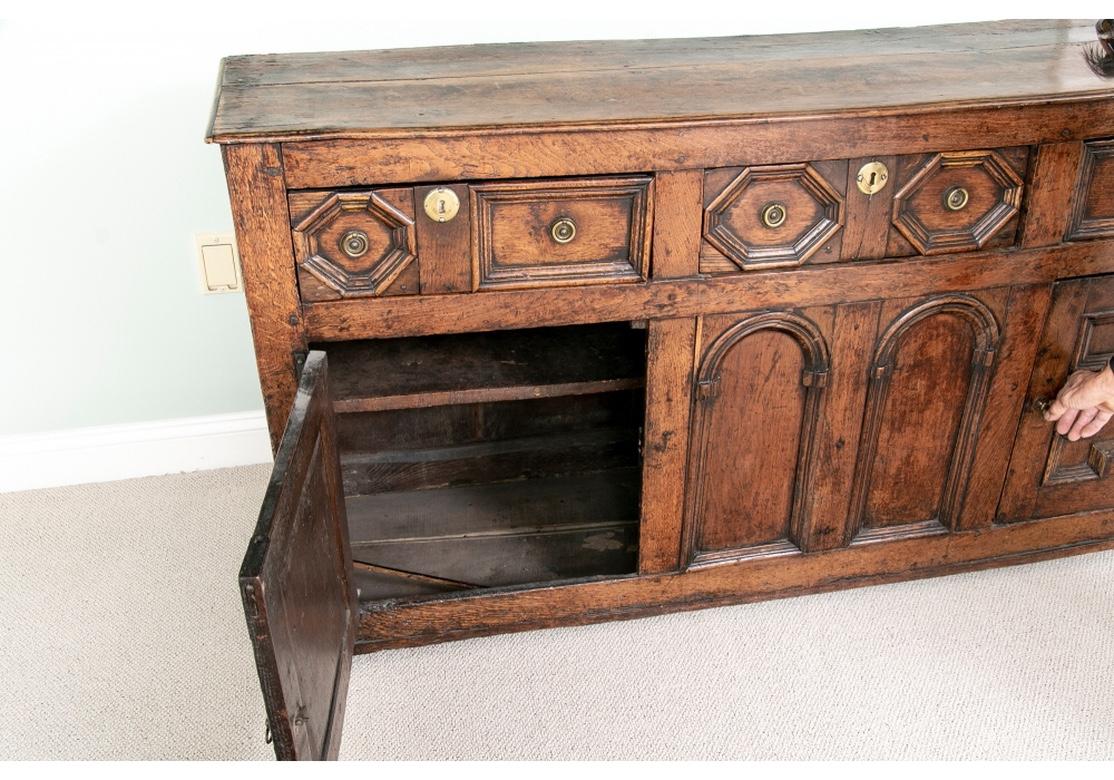 Remarkable 18th C. Jacobean Style Oak Server Cabinet  8