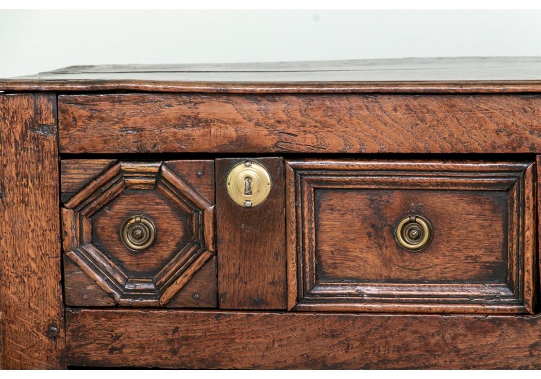18th Century and Earlier Remarkable 18th C. Jacobean Style Oak Server Cabinet 