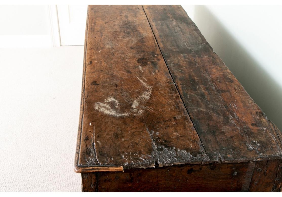 Remarkable 18th C. Jacobean Style Oak Server Cabinet  1