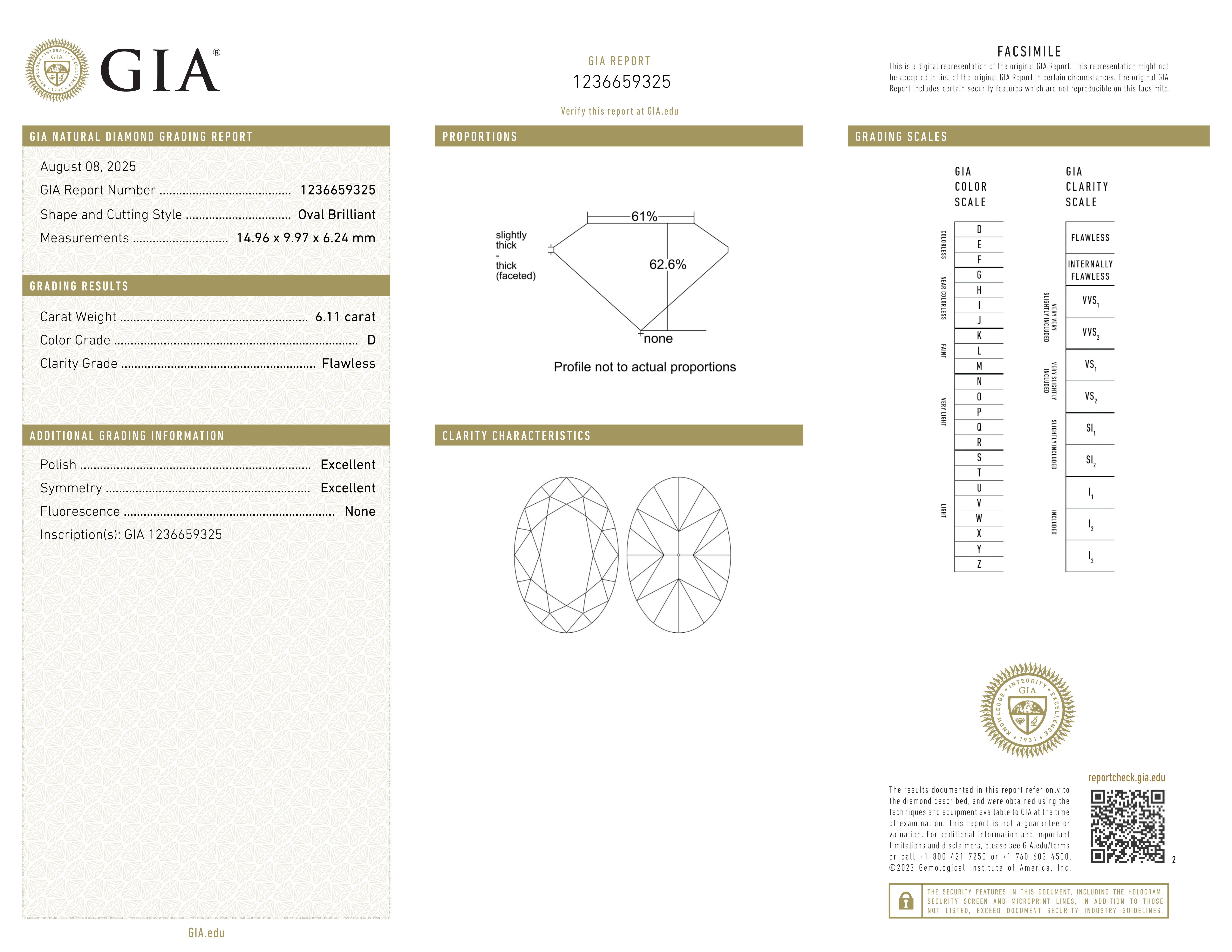 Remarquable diamant ovale de 6,11 carats D-Flawless avec pierres latérales Trillion Neuf - En vente à Chicago, IL