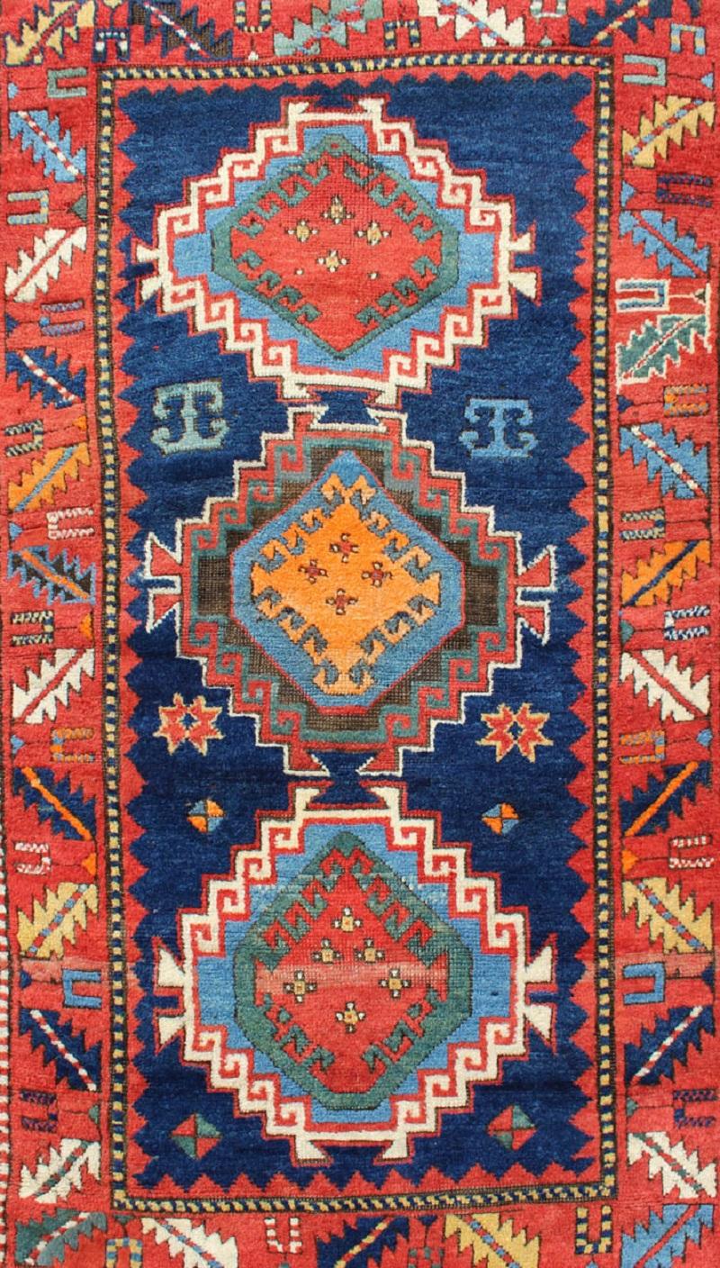 geometric kazak rug