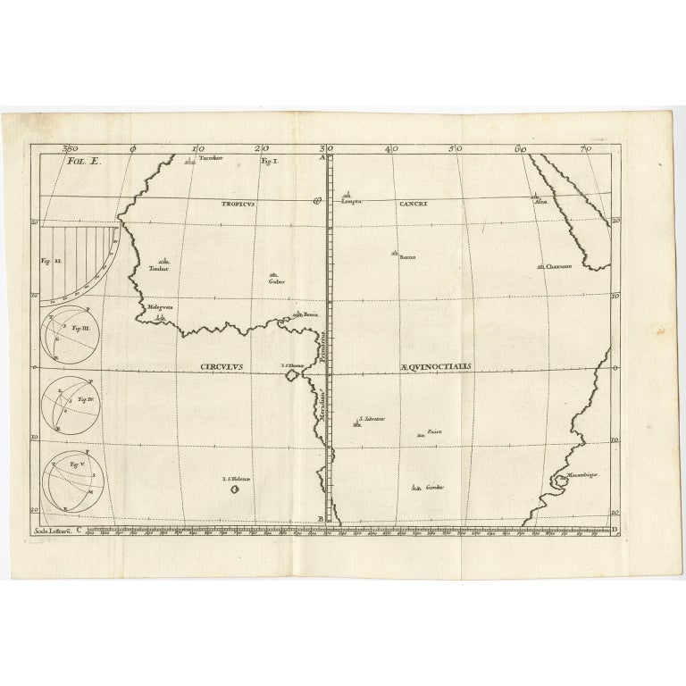 Remarkable Antique Map of Central Africa by Scherer, c.1703 For Sale