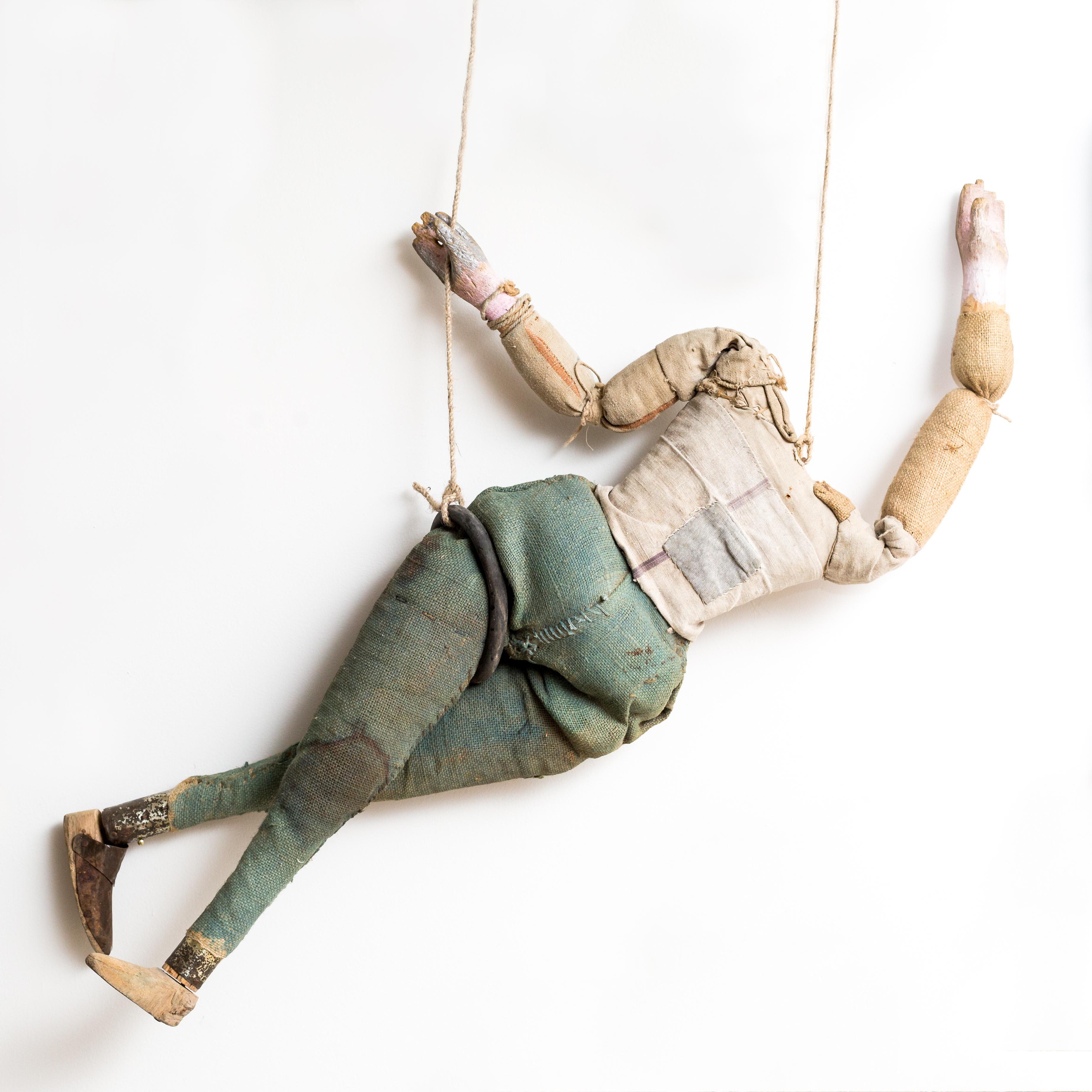 Italian Remarkable Collection of 3 Rare Artfully Handmade  Large Puppet Marionettes