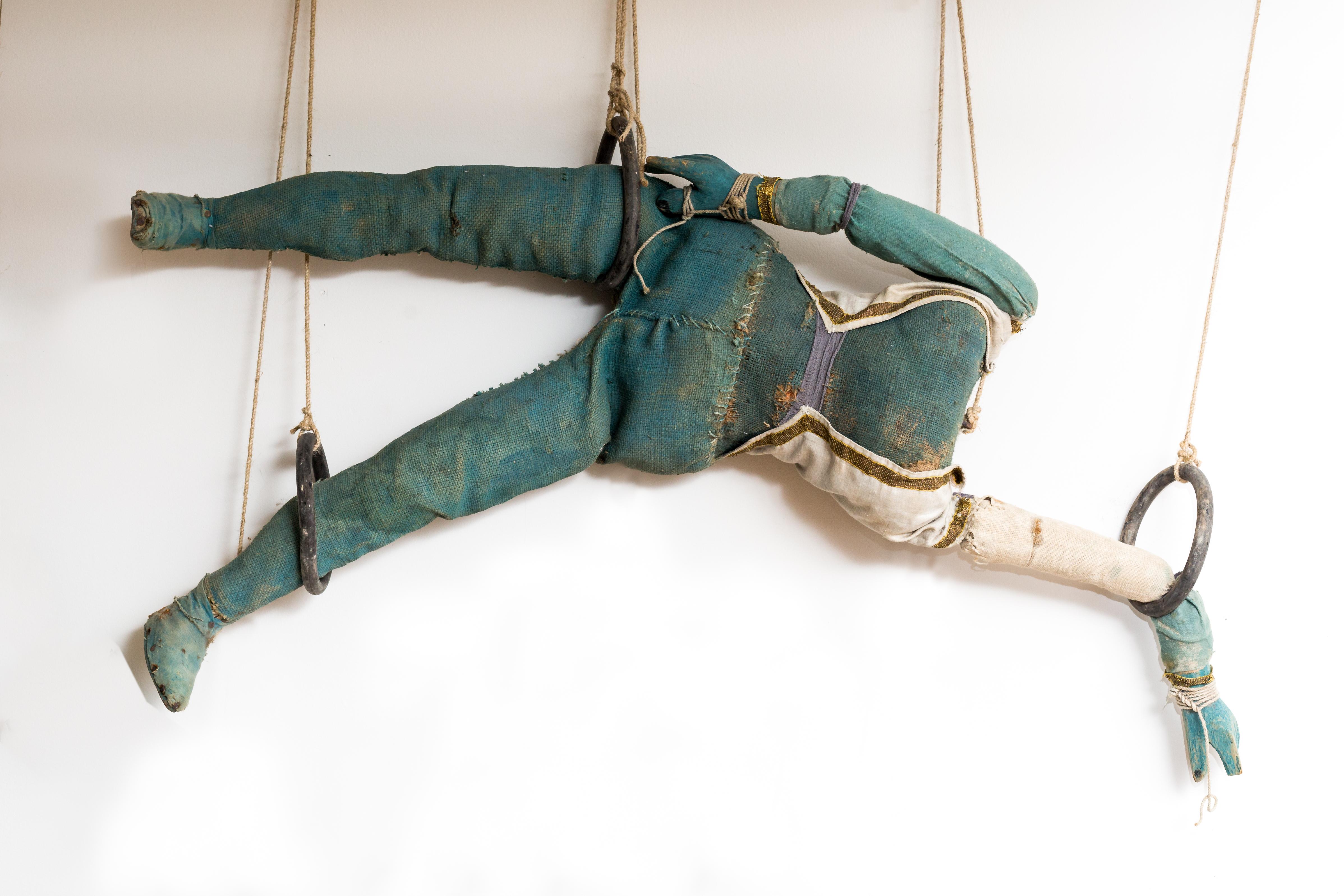 19th Century Remarkable Collection of 3 Rare Artfully Handmade  Large Puppet Marionettes