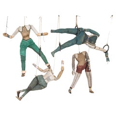 Bemerkenswerte Kollektion von 3 seltenen, kunstvoll handgefertigten  Große Puppen Marionetten