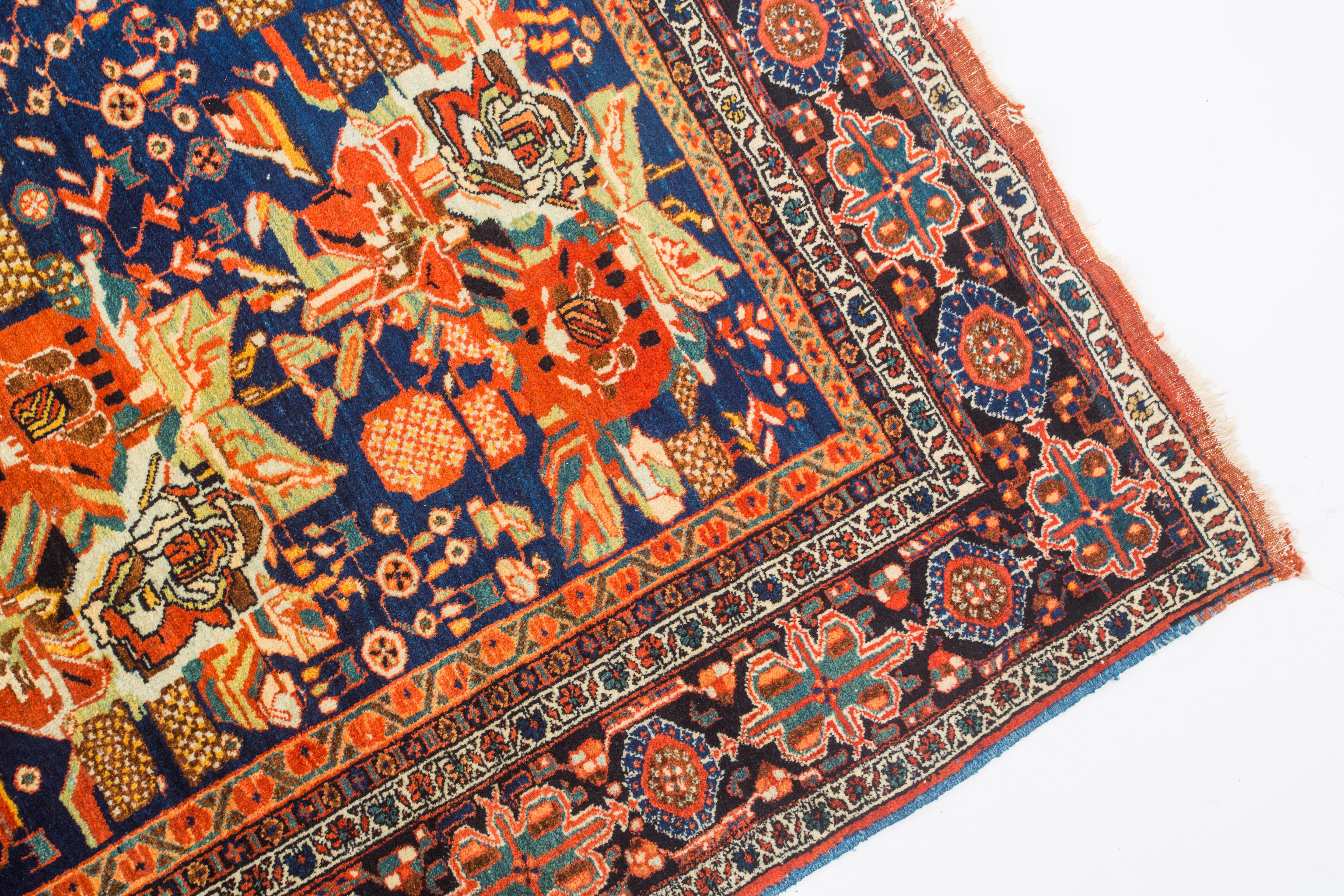 Woven Antique 19th century Afshar , Perfect condition , Plush  For Sale