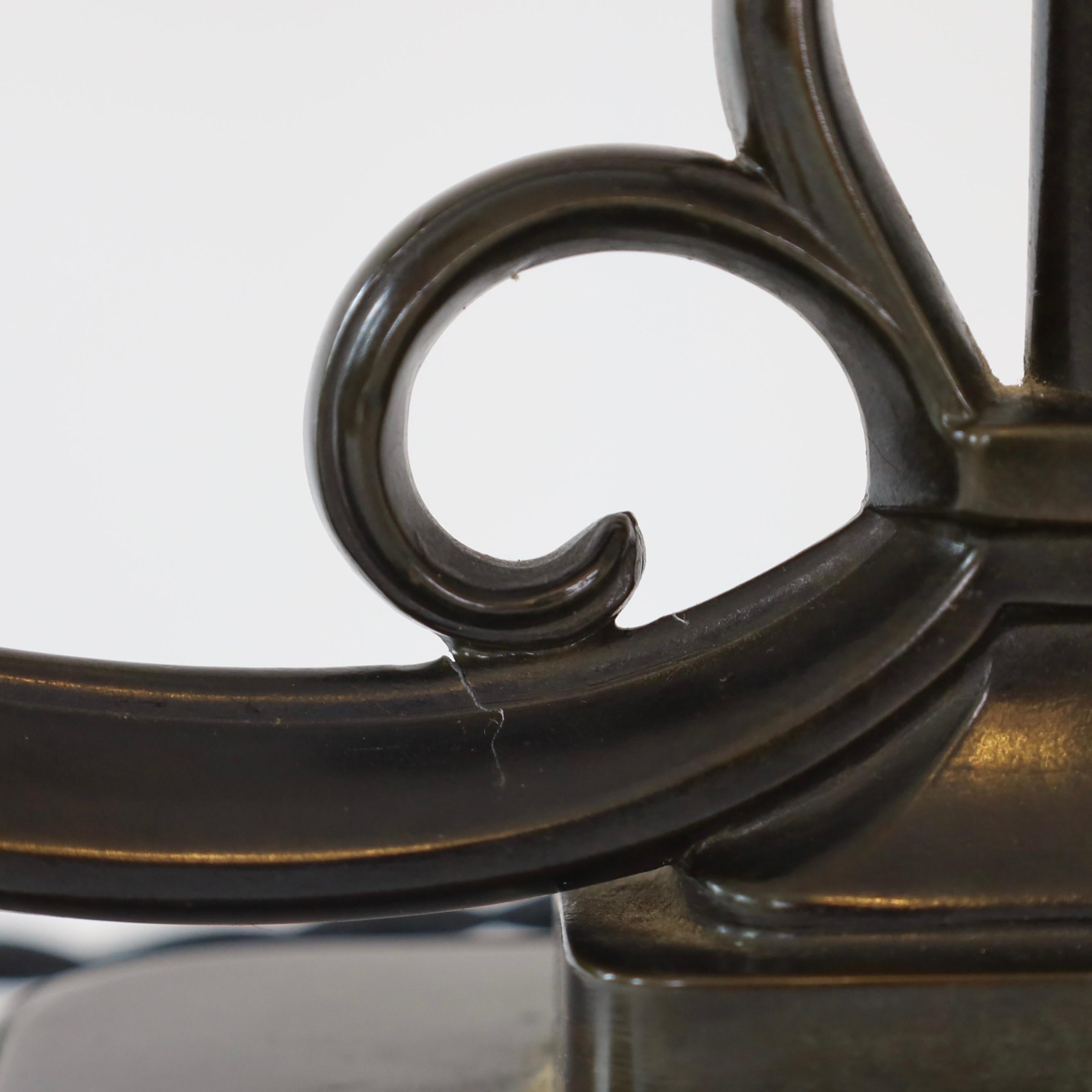 Remarkable dual-shade Table Lamp by Just Andersen, 1930s, Denmark For Sale 6