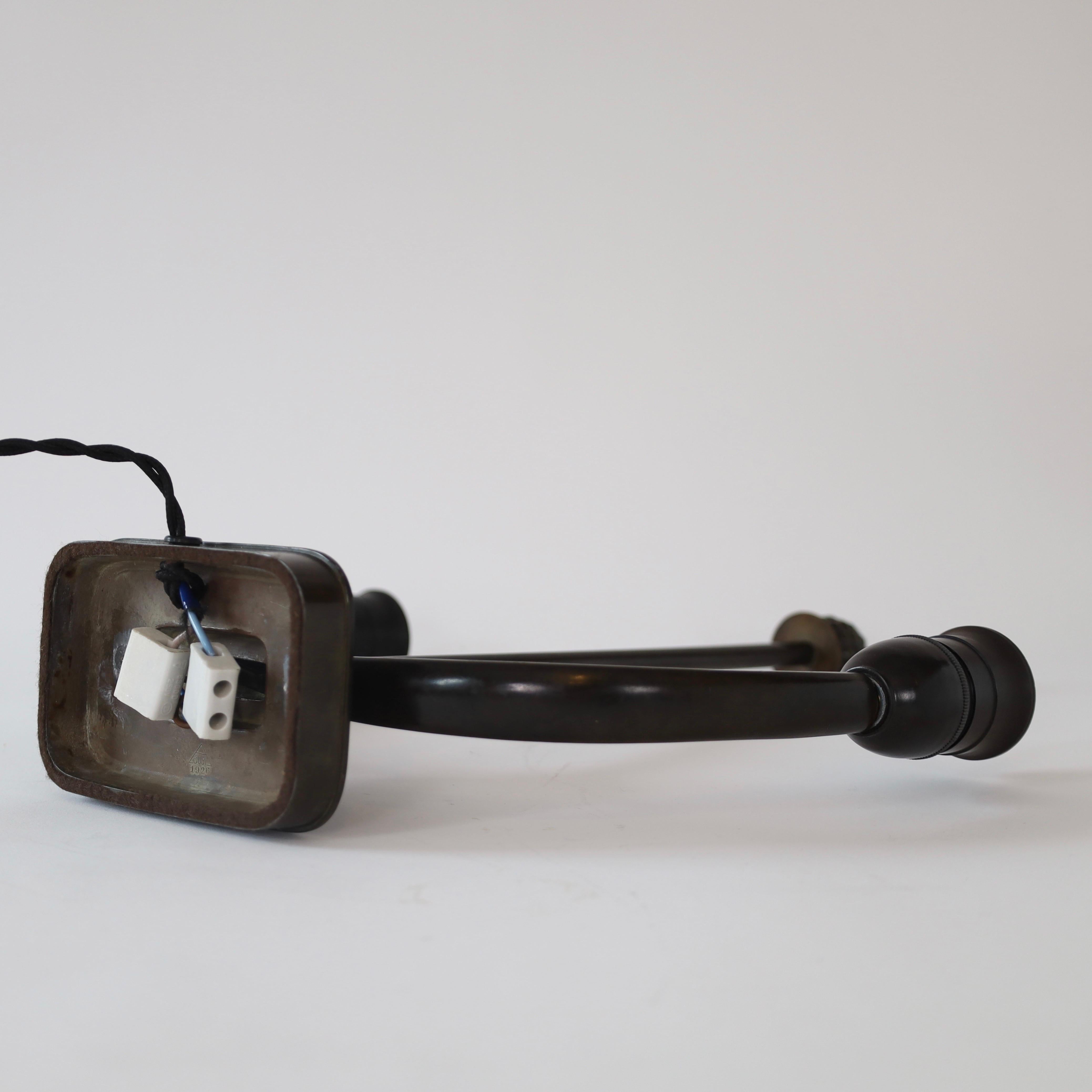 Remarkable dual-shade Table Lamp by Just Andersen, 1930s, Denmark For Sale 8