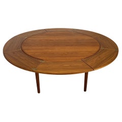 Remarkable extension table in teak by Dyrlund Møbler, Denmark.