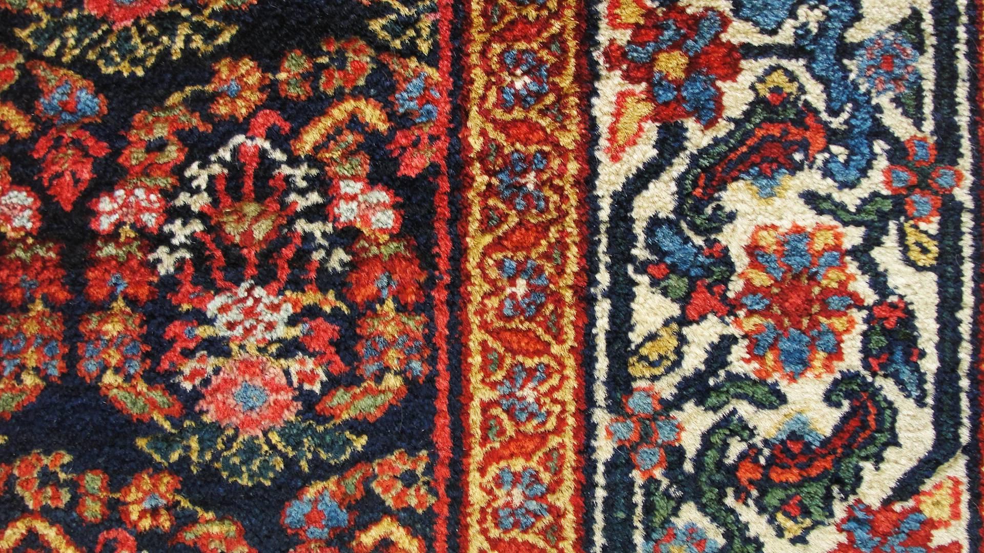 Wool  Antique Persian Senneh Malayer Carpet, Gallery/Runner Size For Sale