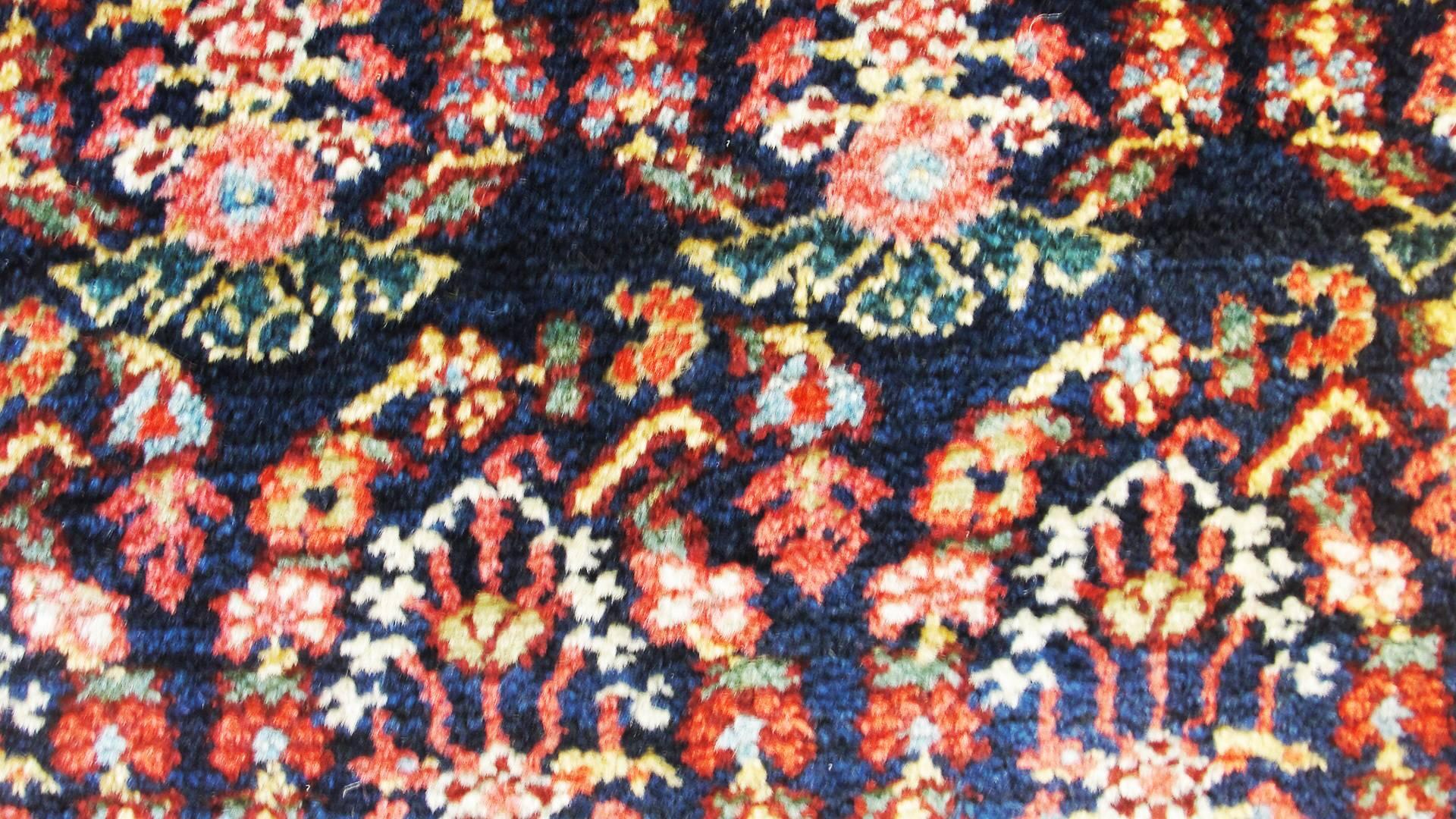  Antique Persian Senneh Malayer Carpet, Gallery/Runner Size For Sale 2