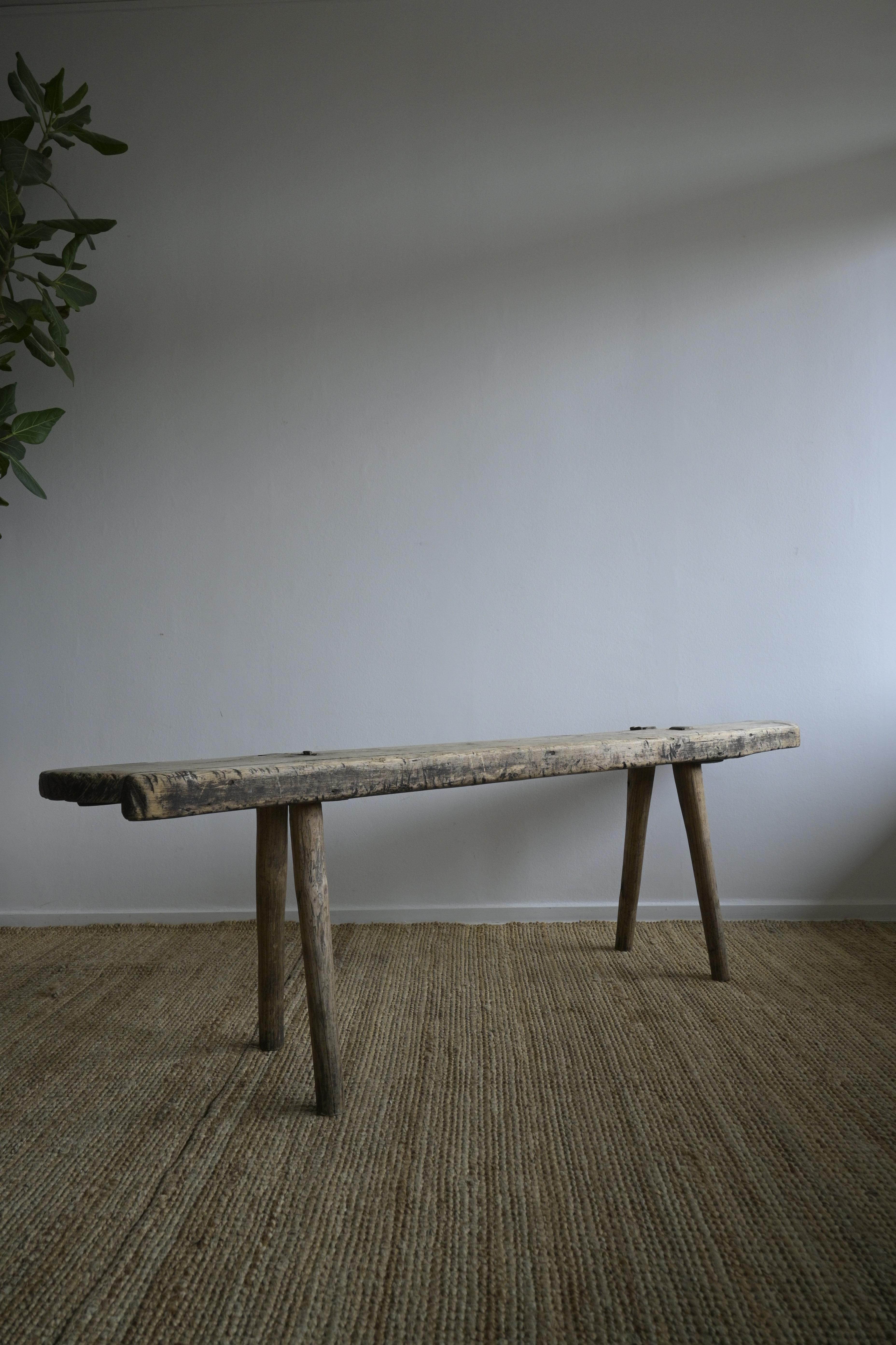 Remarquable banc d'art populaire du Jämtland, Suède, vers 1750 en vente 5