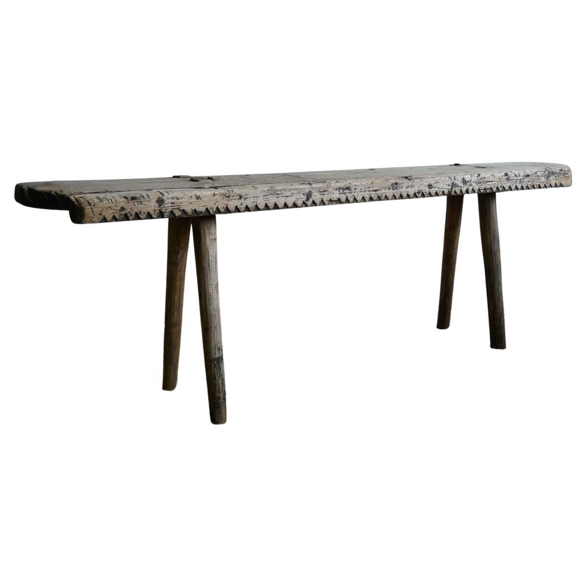 Remarkable Folk Art Bench ca 1750 from Jämtland, Sweden