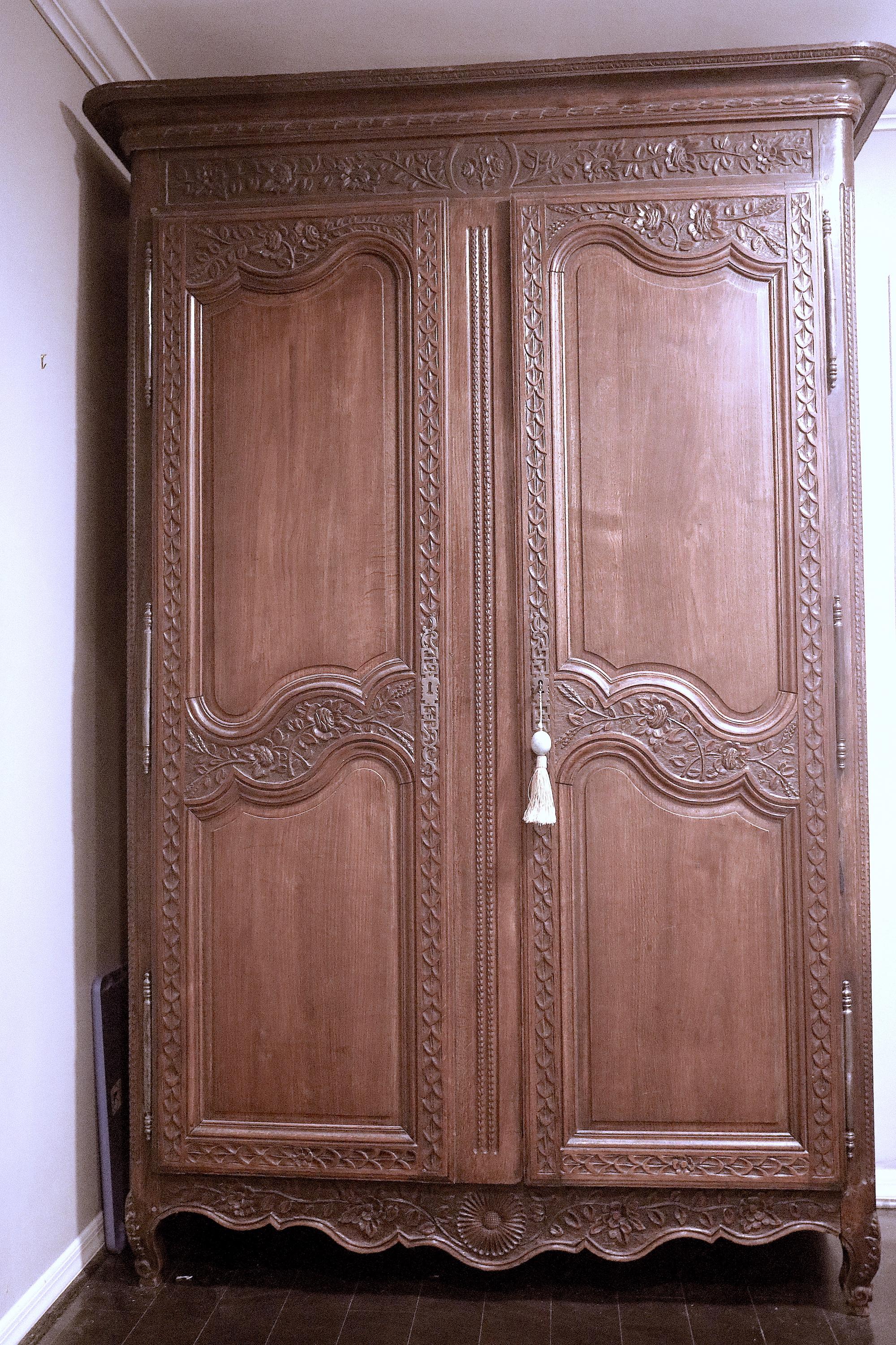 Remarkable French Walnut 19th Century Armoire, That Is a Clothes Closet For Sale 2