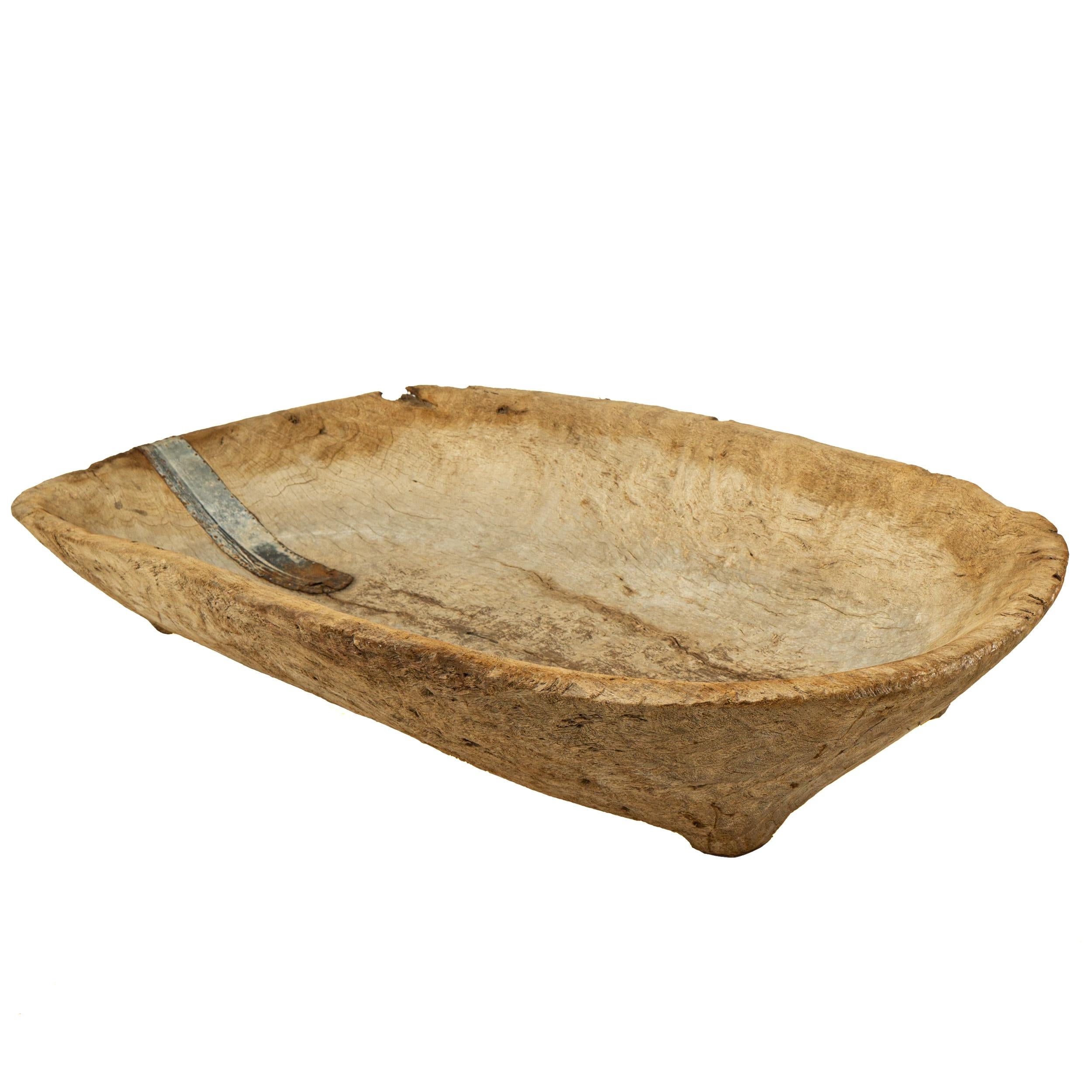 wooden trough bowl