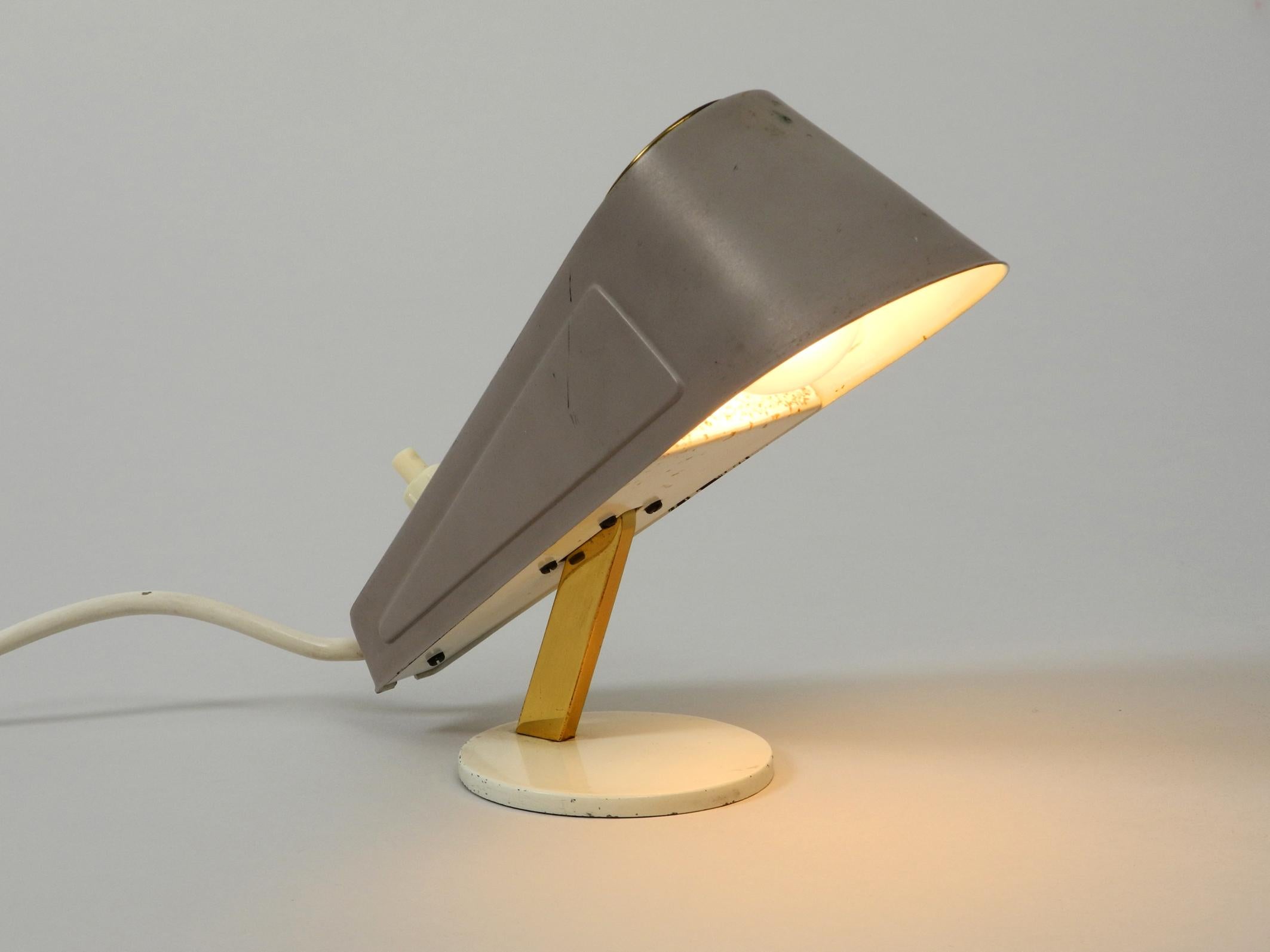Remarkable Mid-Century Modern Metal Bedside Lamp In Good Condition In München, DE