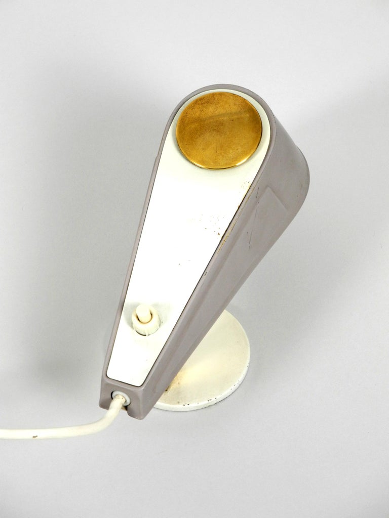 Remarkable Mid-Century Modern Metal Bedside Lamp For Sale ...