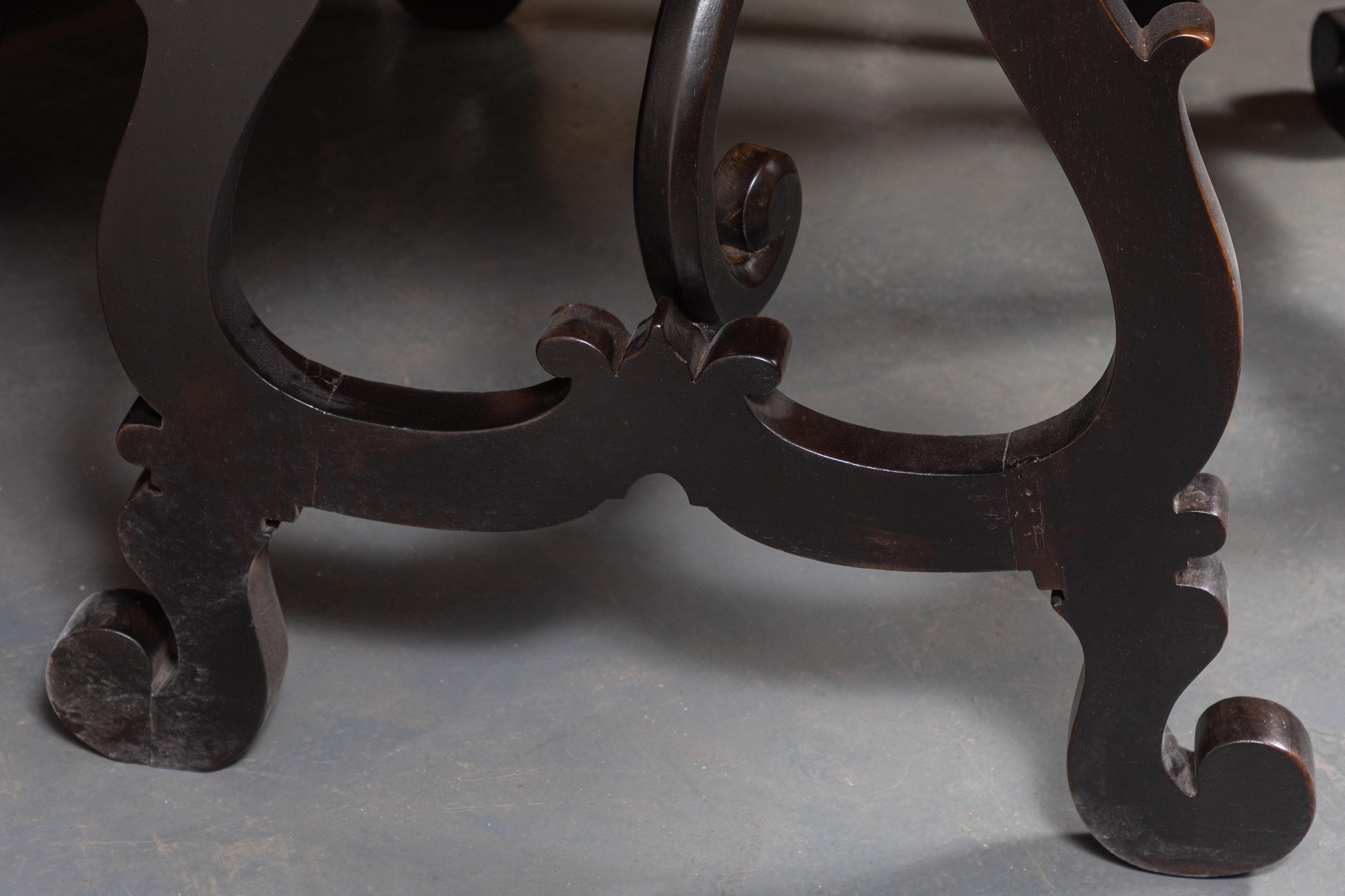 Mid-19th Century Remarkable Pair of 19th Century, Italian Demilunes