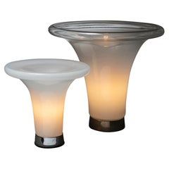 Remarkable Pair of "L261" Table Lamps Manufactured by Vistosi