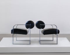 Remarkable Pair of Modern Sculptural Chairs by Milo Baughman, circa 1979