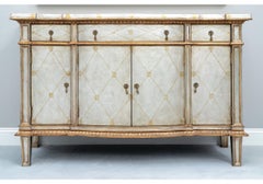 Extraordinary Pair of John-Richard Silvered Leather Credenzas