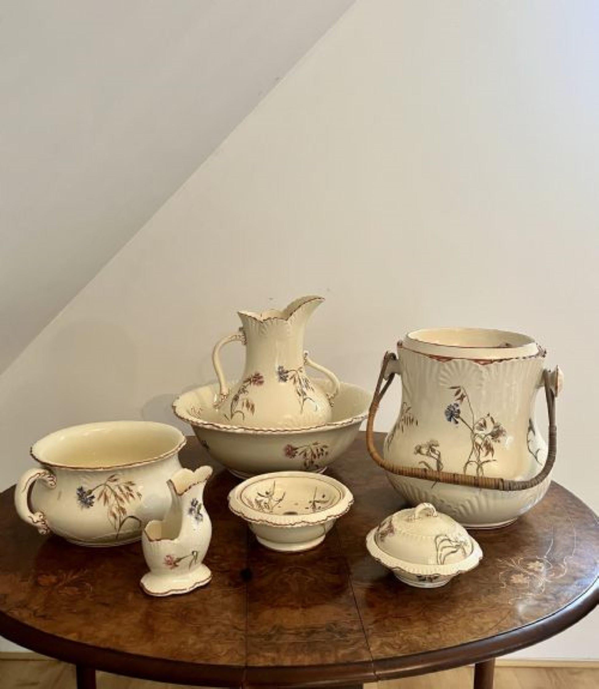 Ceramic Remarkable quality antique Edwardian bathroom set by Mark Jones & Sons  For Sale