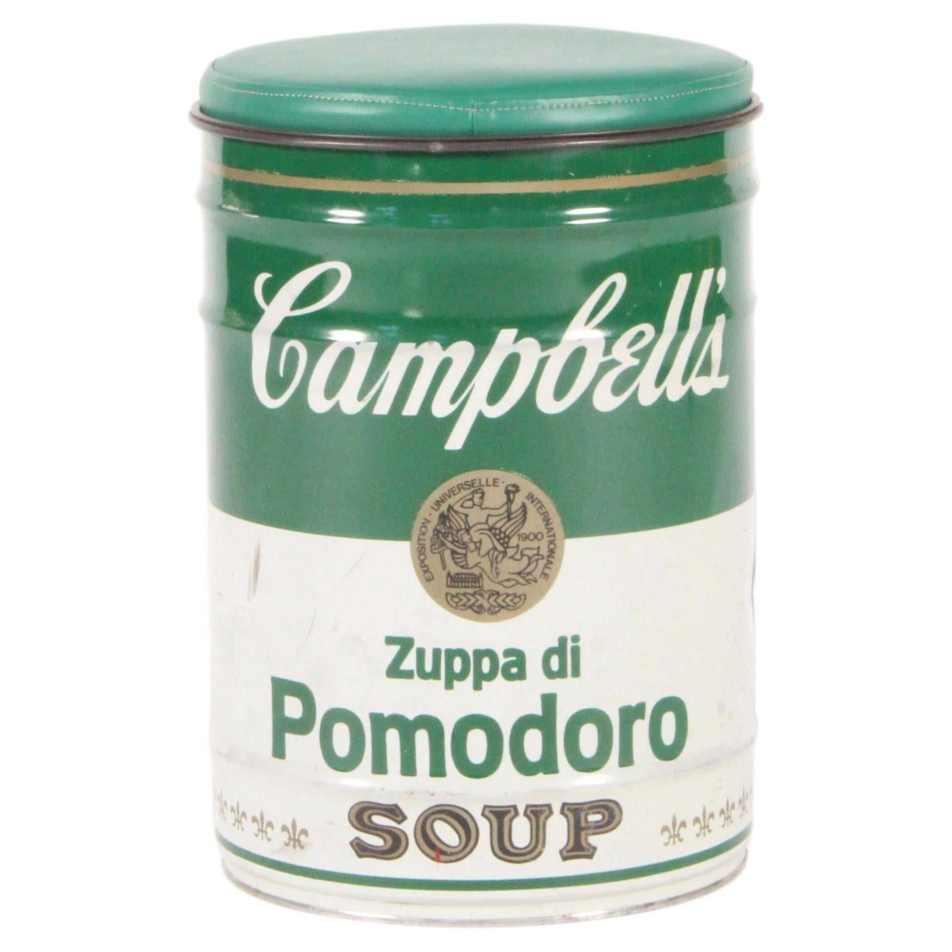 Pre-owned Andy Warhol Remarkable Rare, Collectible Campbells Soup Can Stool *free Delivery In Gray