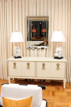 Bemerkenswertes restauriertes Paar kubistischer Gipsfiguren von RIMA, New York, um 1940