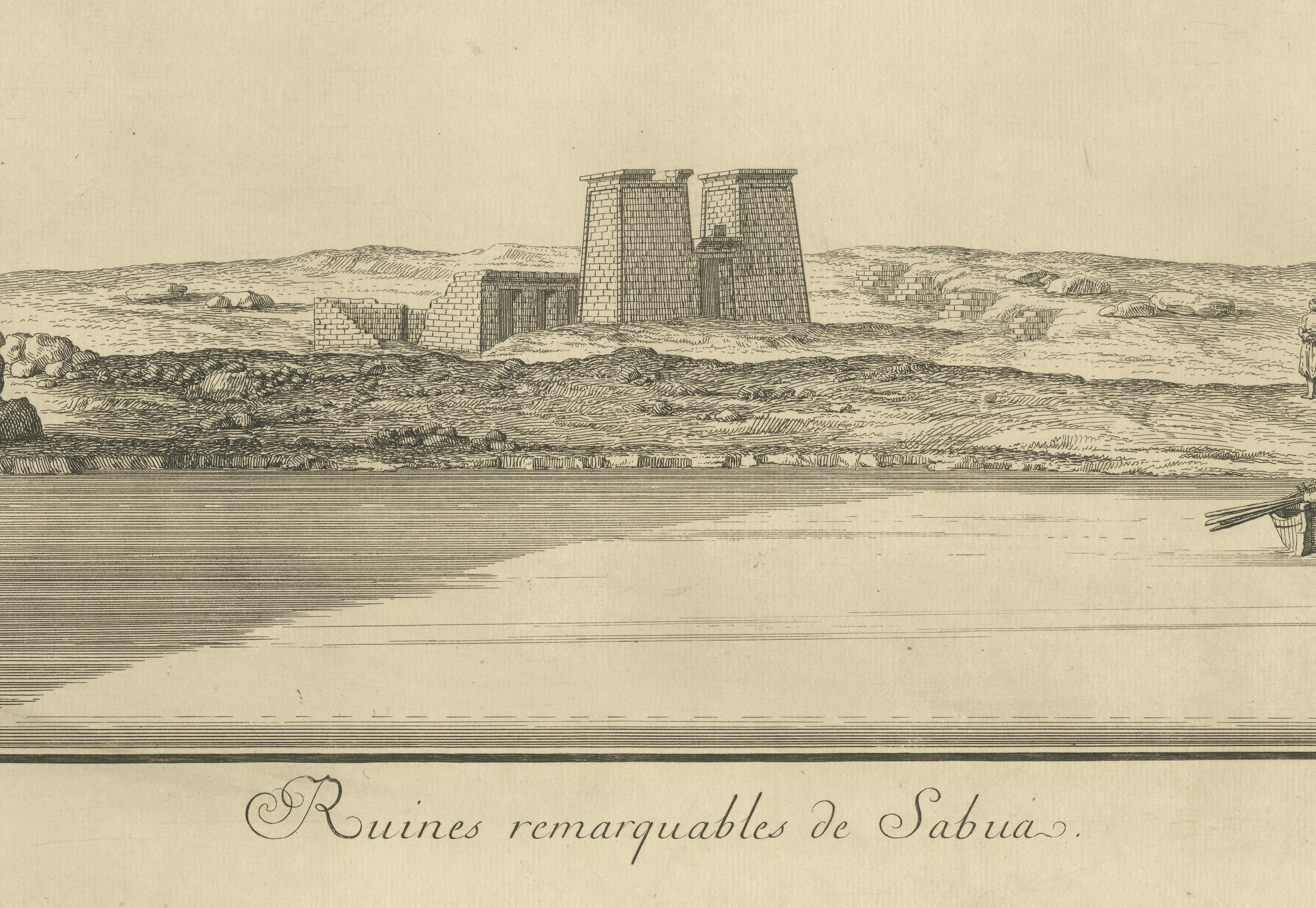 Remarkable Ruins of Sabua, Nubia – Norden Engraving 1755