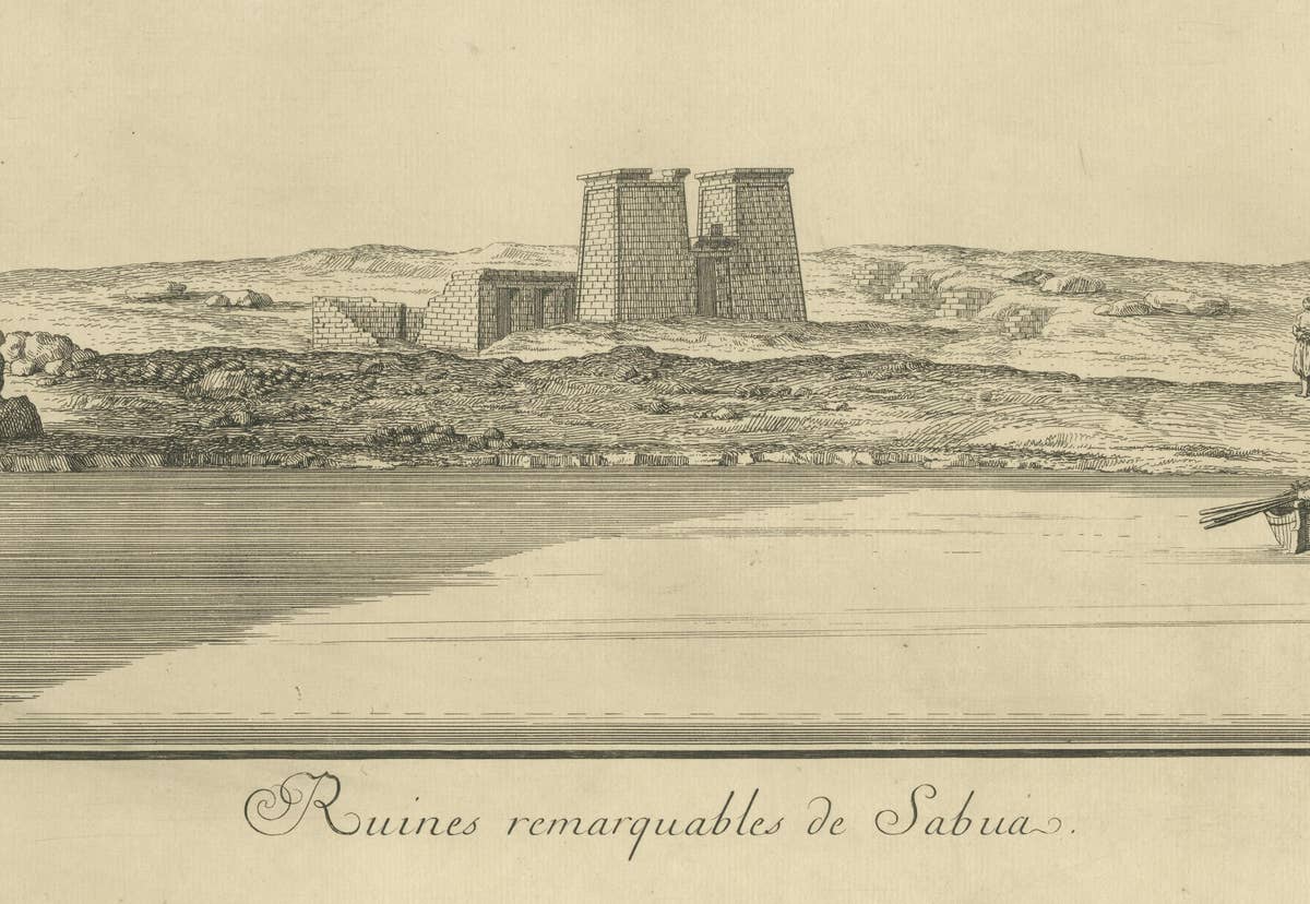 Remarkable Ruins of Sabua, Nubia – Norden Engraving 1755