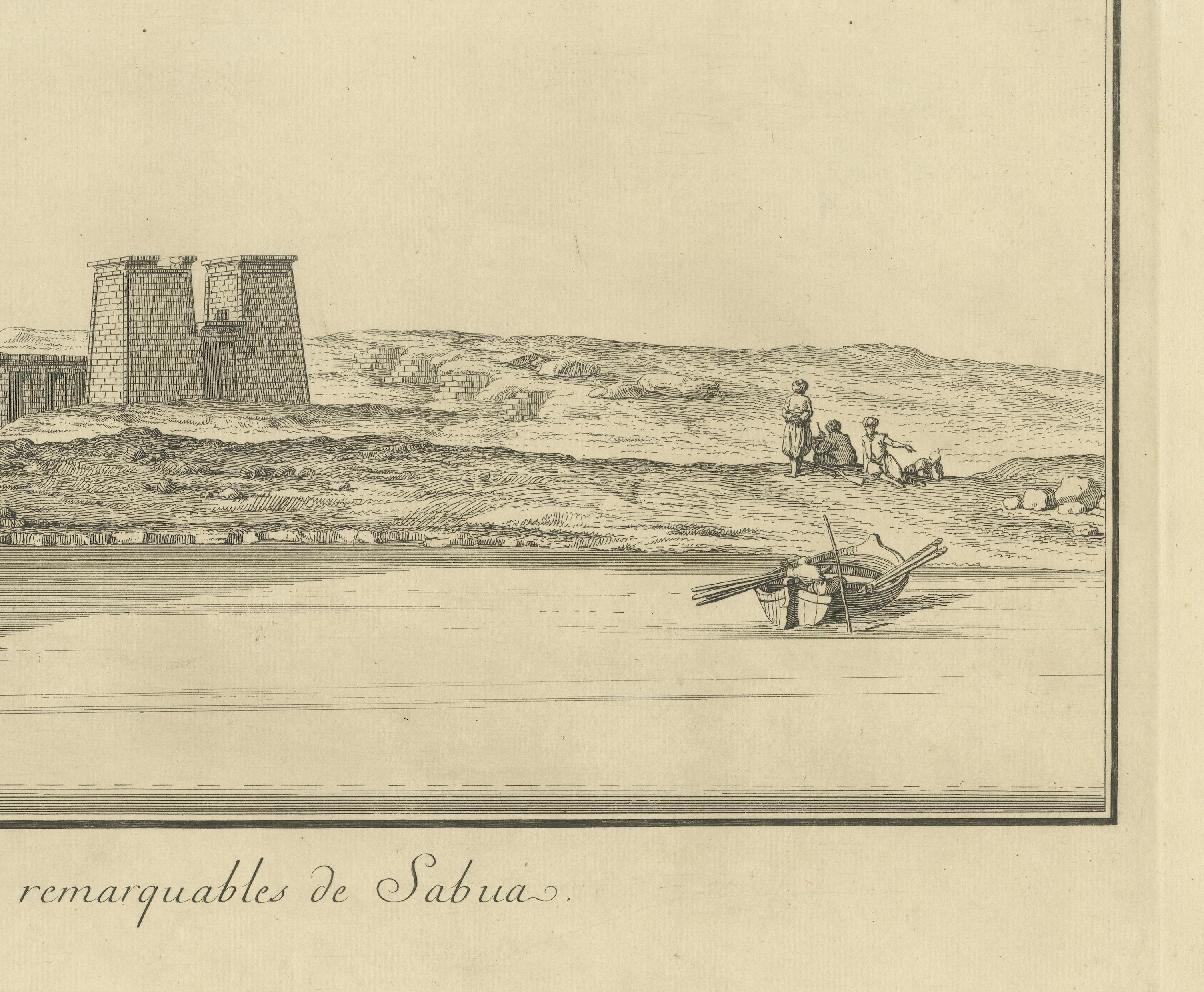 Remarkable Ruins of Sabua, Nubia – Norden Engraving 1755
