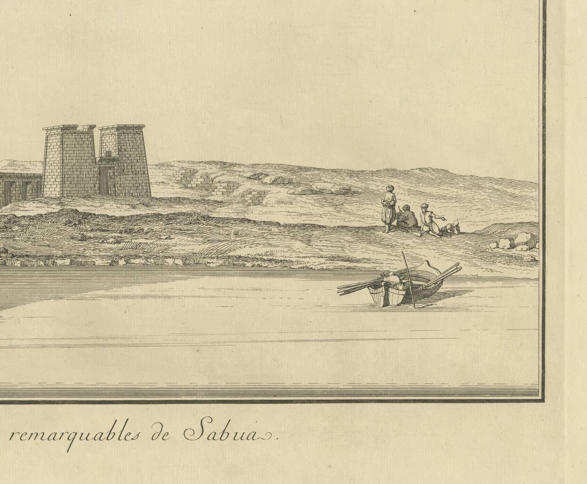Remarkable Ruins of Sabua, Nubia – Norden Engraving 1755