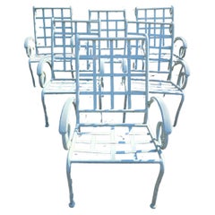 Wrought Iron Patio Chairs Set of 6 Metal Garden Chairs