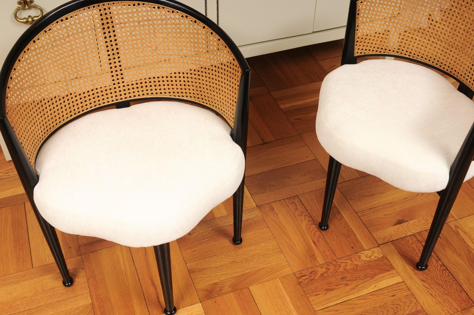 Remarkable Set of 8 Iconic Cane Chairs by Edward Wormley for Dunbar, c 1950 For Sale 10