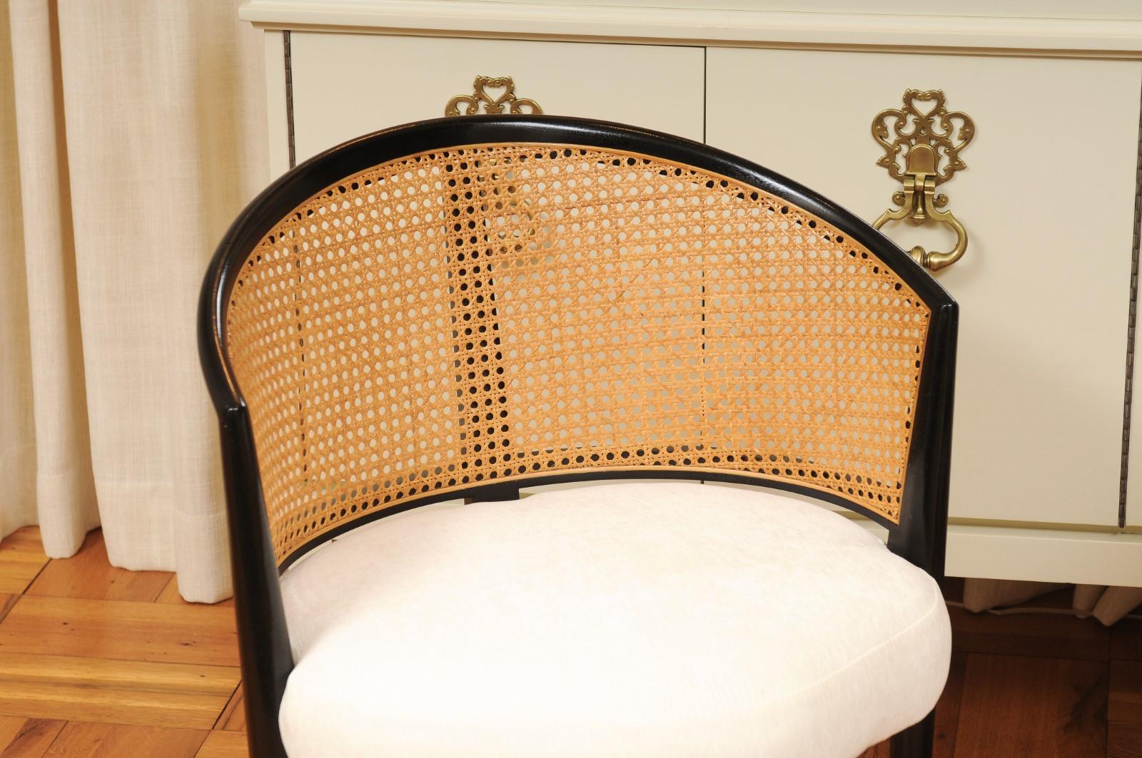 Mid-20th Century Remarkable Set of 8 Iconic Cane Chairs by Edward Wormley for Dunbar, c 1950 For Sale